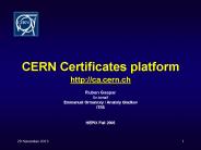 CERN Certificates platform