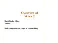 Overview of Week 2 PowerPoint PPT Presentation