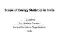 Scope of Energy Statistics in India PowerPoint PPT Presentation