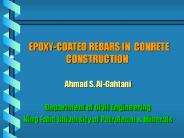EPOXY-COATED REBARS IN CONRETE CONSTRUCTION