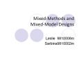 Mixed-Methods and Mixed-Model Designs PowerPoint PPT Presentation