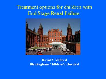 Treatment options for children with