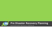 Pre Disaster Recovery Planning