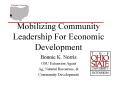 Mobilizing Community Leadership For Economic Development PowerPoint PPT Presentation