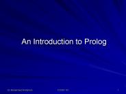 An Introduction to Prolog