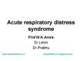 Acute respiratory distress syndrome PowerPoint PPT Presentation
