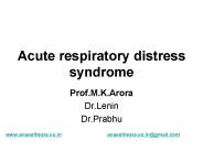 Acute respiratory distress syndrome