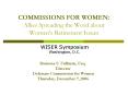 COMMISSIONS FOR WOMEN: Allies Spreading the Word about Women PowerPoint PPT Presentation