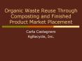 Organic Waste Reuse Through Composting and Finished Product Market Placement PowerPoint PPT Presentation