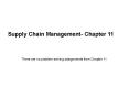 Supply Chain Management- Chapter 11 PowerPoint PPT Presentation