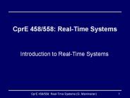 CprE 458/558: Real-Time Systems