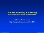 CSE 574 Planning