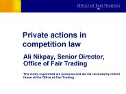 Private actions in competition law