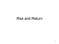 Risk and Return