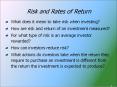Risk and Rates of Return PowerPoint PPT Presentation
