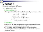 Chapter 4 Dynamic Analysis and Forces