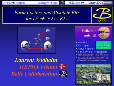 Form Factors and Absolute BRs