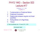 PHYS 1443-003, Fall 2004