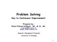Problem Solving Key to Continuous Improvement  Prepare by: Iman Pirman Hidayat, SE.,M.Si.,Ak. E-mail;iphad@fe.unsil.ac.id webblog: imanph.wordpress.com PowerPoint PPT Presentation