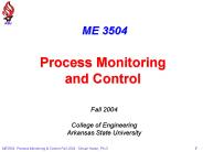 Process Monitoring and Control