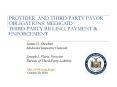 PROVIDER AND THIRD-PARTY PAYOR OBLIGATIONS: MEDICAID THIRD-PARTY BILLING, PAYMENT PowerPoint PPT Presentation
