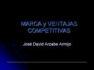 MARCA y VENTAJAS COMPETITIVAS