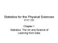 Statistics for the Physical Sciences STAT 229 PowerPoint PPT Presentation