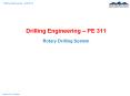 Drilling Engineering  PowerPoint PPT Presentation