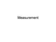 Measurement