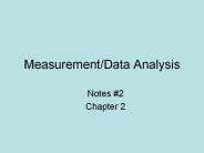 Measurement/Data Analysis