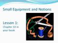 Small Equipment and Notions PowerPoint PPT Presentation