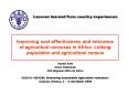 Improving cost-effectiveness and relevance of agricultual censuses in Africa: Linking population and agricultural census PowerPoint PPT Presentation