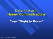 Keiser University Hazard Communications