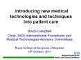 Introducing new medical technologies and techniques into patient care PowerPoint PPT Presentation