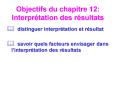 Objectifs du chapitre 12: Interpr PowerPoint PPT Presentation