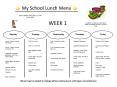 My School Lunch Menu PowerPoint PPT Presentation