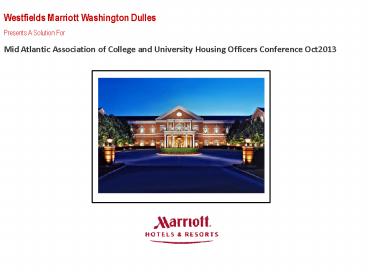 Westfields Marriott Washington Dulles