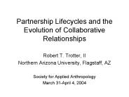 Partnership Lifecycles and the Evolution of Collaborative Relationships