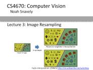Lecture 3: Image Resampling