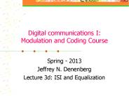 Digital communications I: Modulation and Coding Course
