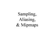 Sampling, Aliasing,