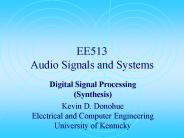 EE513 Audio Signals and Systems