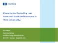 Measuring and Controlling Load Power with Embedded Processors: Is There an Easy Way? PowerPoint PPT Presentation