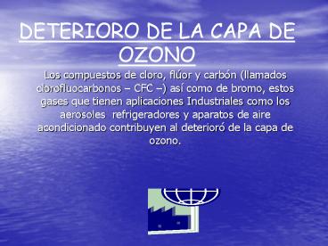 Los compuestos de cloro, fl