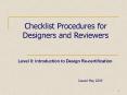 Checklist Procedures for Designers and Reviewers PowerPoint PPT Presentation
