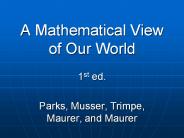 A Mathematical View of Our World