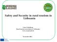 Safety and Security in rural tourism in Lithuania PowerPoint PPT Presentation