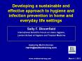 Developing a sustainable and effective approach to hygiene and infection prevention in home and everyday life settings PowerPoint PPT Presentation