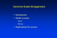 Genome-Scale Mutagenesis