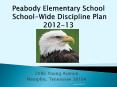 Peabody Elementary School  School-Wide Discipline Plan 2012-13 PowerPoint PPT Presentation